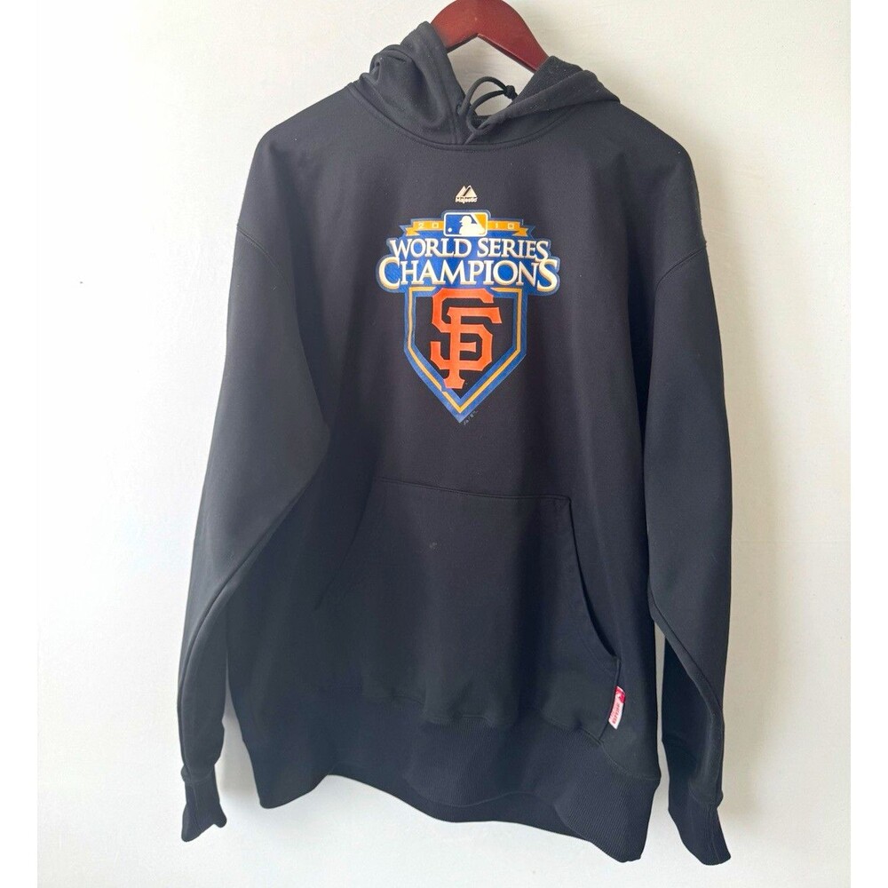 Majestic San Francisco Giants 2010 World Series Champions Hoodie Black Size L